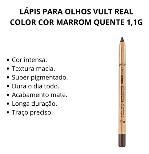 Lápis de Olhos Vult Marrom Quente Madeira - Ikesaki