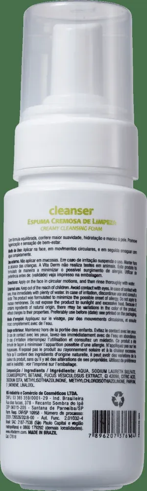 Espuma-Cremosa-de-Limpeza-Vita-Derm-Cleanser-160g---Imagem-3