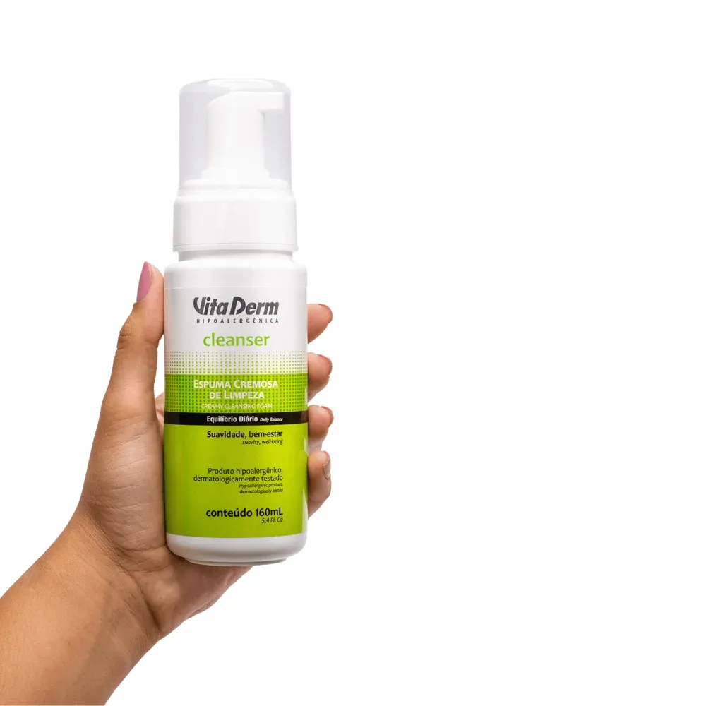 Espuma Cremosa de Limpeza Vita Derm Cleanser 160g - Ikesaki