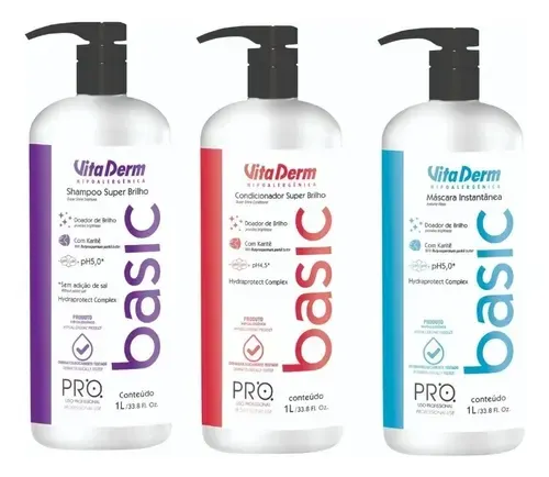 Kit-Vita-Derm-Shampoo---Condicionador---Mascara-Pro-Basic-1000ml---Imagem-1