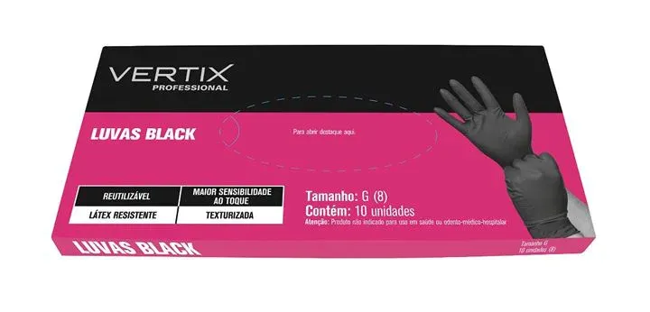 Luva-Vertix-Black-G-Com-10-Unidades---Imagem-1