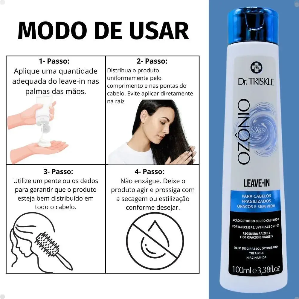 Leave-in Triskle Ozônio 100ml - Ikesaki