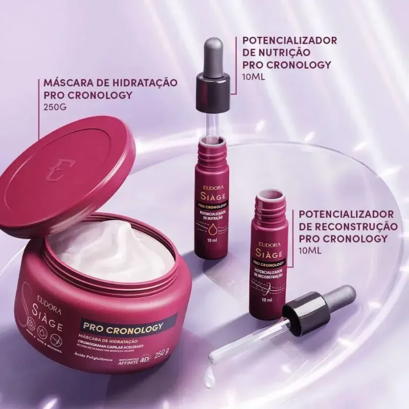 Kit-Siage-Pro-Cronology-Mascara-de-Hidratacao-250g---Potencializador-de-Nutricao-10ml---Potencializa