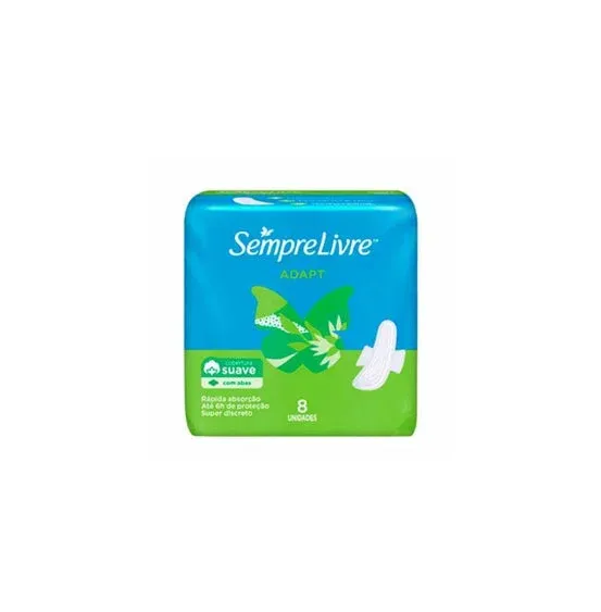 Absorvente-Externo-Sempre-Livre-Adapt-Cobertura-Suave-com-abas-8-unidades---Imagem-1