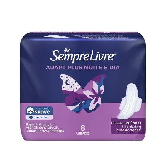 Absorvente-Externo-Sempre-Livre-Adapt-Plus-Noite-e-Dia-8-unidades---Imagem-1