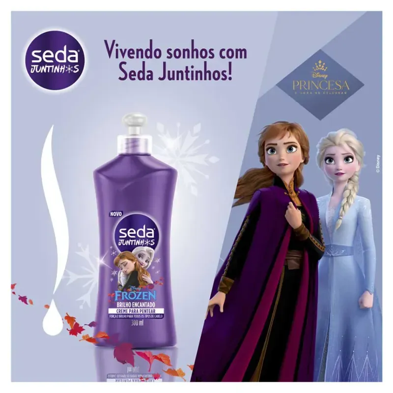 Creme-para-Pentear-Seda-Juntinhos-Frozen-Brilho-Encantado-300ml---Imagem-2