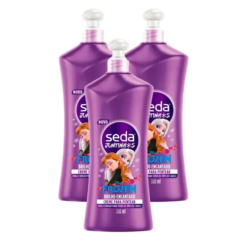Creme-para-Pentear-Seda-Juntinhos-Frozen-Brilho-Encantado-300ml---Imagem-3