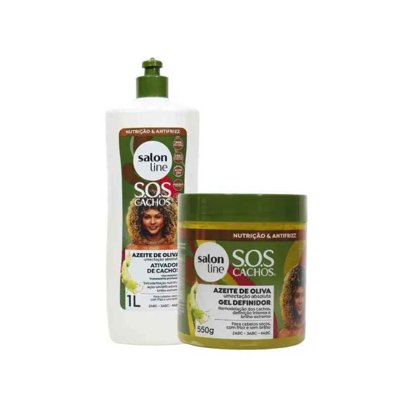 Kit-Salon-Line-SOS-Cachos-Azeite-de-Oliva-Ativador-de-Cachos---Gel-Definidor---Imagem-2