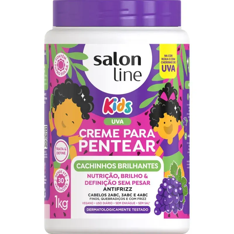 Kit-Salon-Line-Cremes-para-Pentear-Melancia---Uva-Kids---Imagem-3