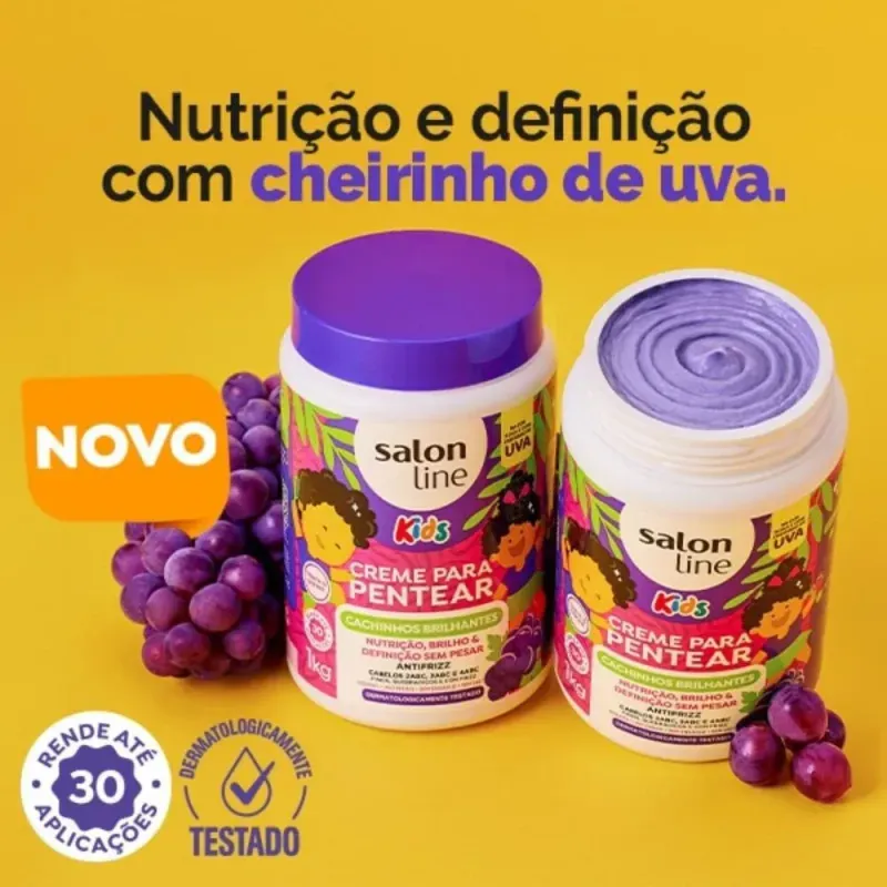 Kit-Salon-Line-Cremes-para-Pentear-Melancia---Uva-Kids---Imagem-2