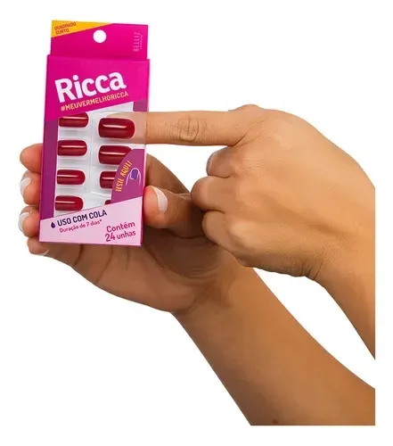 Unha-Postica-Ricca-Vermelho-Bordo--1987----Imagem-3