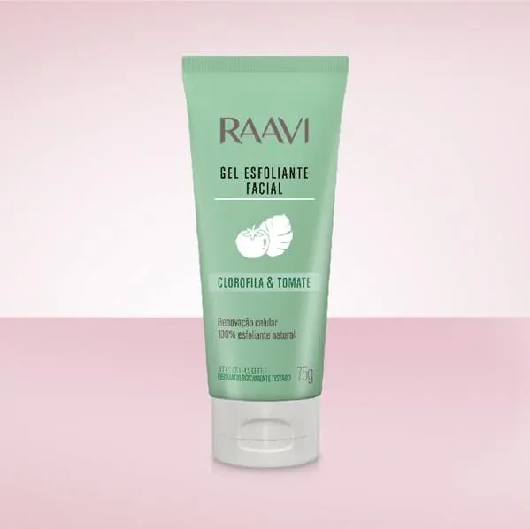 Gel-Esfoliante-Facial-Raavi-Clorofila---Tomate-75g---Imagem-1