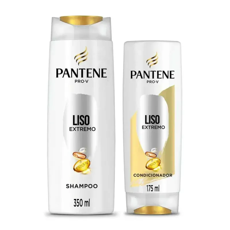 Kit-Pantene-Shampoo-350ml---Condicionador-175ml-Liso-Extremo---Imagem-1