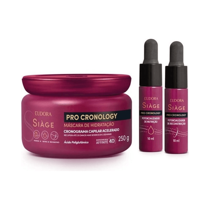 Kit_Siage_Pro_Cronology_Mascara_de_Hidratacao_250g___Potencializador_de_Nutricao_10ml___Potencializador_de_Reconstrucao_10ml