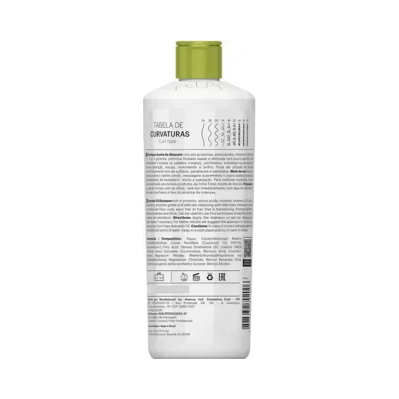 Shampoo_Felps_Profissional_Cachos_Azeite_de_Abacate_Low_Poo_500ml