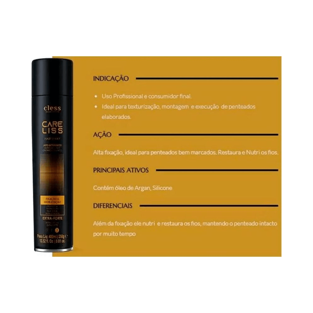 Hair Spray Cless Care Liss Extra Forte 400ml - Ikesaki