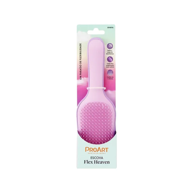 Escova Desembaraçante Proart Flex Heaven Rosa EFH01B 1