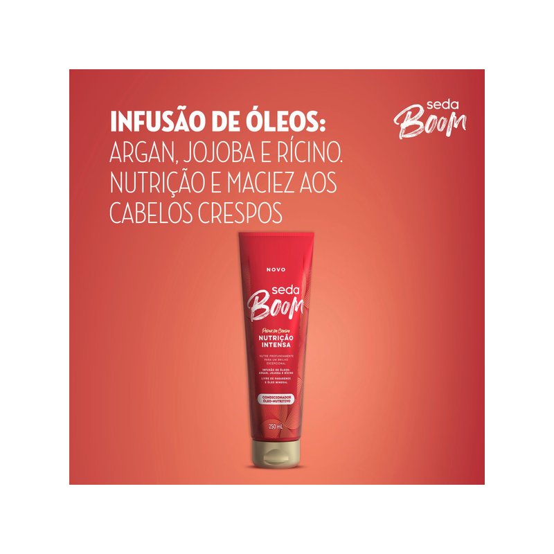 Condicionador Seda Boom Nutrição Intensa óleo-nutritivo Cabelos Crespos 250ml 2